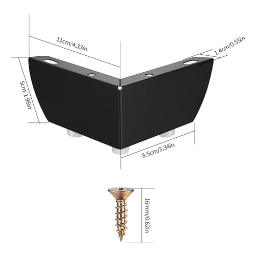 Qeapug Furniture Legs, Sofa Legs Set of 4 - Image 2