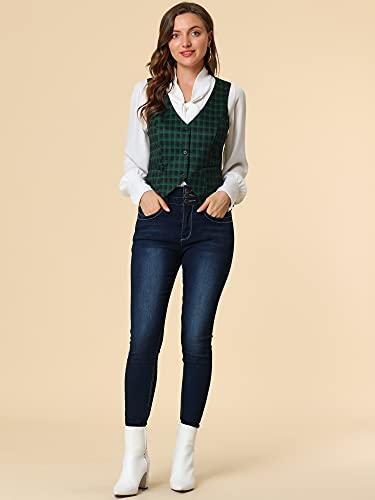 Allegra K Women's Waistcoat Steampunk Dressy Sleeveless Jacket Versatile Racerback Suit Vests2