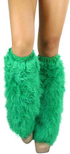 Image of ToBeInStyle Women's Faux Vibrant Fur Retro Daring 60' Inspired Ravewear Knee High Leg Warmers
