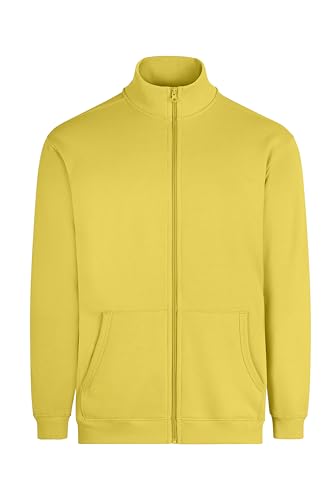 Sweat-shirt unisexe zippé Mukua SZ270U en jaune d'été taille 3XL confort au quotidien
