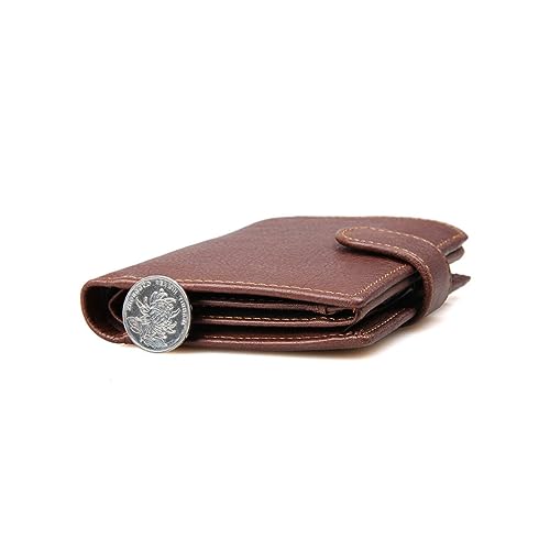 Beaupretty Genuine Leather Bifold Wallet for Men Capacity Multi Card Holder Retro Casual Purse Coffee Color Credit Card Coin Cash Organizer4