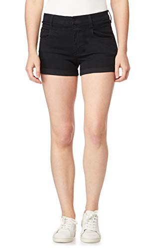 Wallflower Womens Sassy Denim Shorts High Rise Insta Soft Juniors