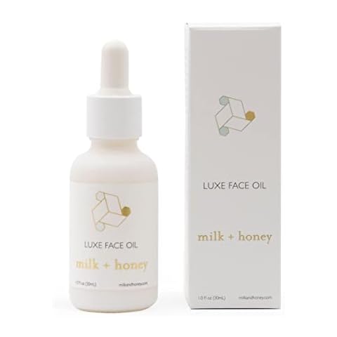 milk + honey Luxe Face Oil, Hydrating Vitamin E Oil, Prickly Pear Oil, Evening Primrose Rose Oil, and Goji Seed Oil, 1.0 oz Cover