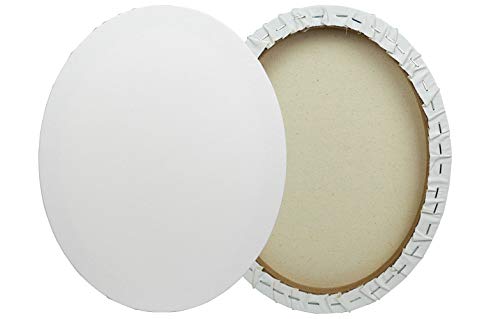 Eascan Art Pre-Stretched Oval Shaped Canvas for Painting (Pa -1 Eascan Art Pre-Stretched Oval Shaped Canvas for Painting (Pa -1