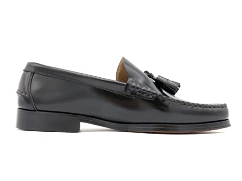 Marttely Made in Spain - Scarpe Mocassini Nappe Uomo Eleganti Tassel-Loafer in Vera Pelle con Suola in Cuoio Cucito 805 Fatto in Spagna - Image 5