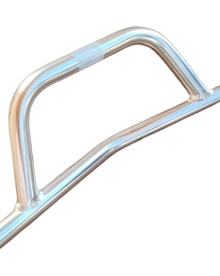 Manubrio BMX Riser 22,2 mm – 120 mm High Rise manubrio bicicletta in alluminio ad alta resistenza – 680 mm/720 mm nero & argento – ideale per bici elettriche, Cruiser & retrò (argento lucido, 680 mm)
