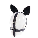 Hundemasken für Männer Puppy Mask Pferdemaske Latex Maske für Frauen Hundemaske The Dog Face Hundekostüm Erwachsene Dog Ears Pferd Maske Petplay Hunde Maske Furry Head Puppy Maske Fetisch Maske