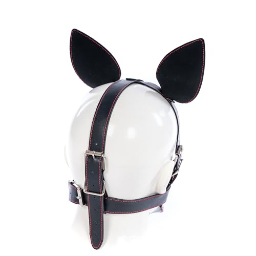 Hundemasken für Männer Puppy Mask Pferdemaske Latex Maske für Frauen Hundemaske The Dog Face Hundekostüm Erwachsene Dog Ears Pferd Maske Petplay Hunde Maske Furry Head Puppy Maske Fetisch Maske