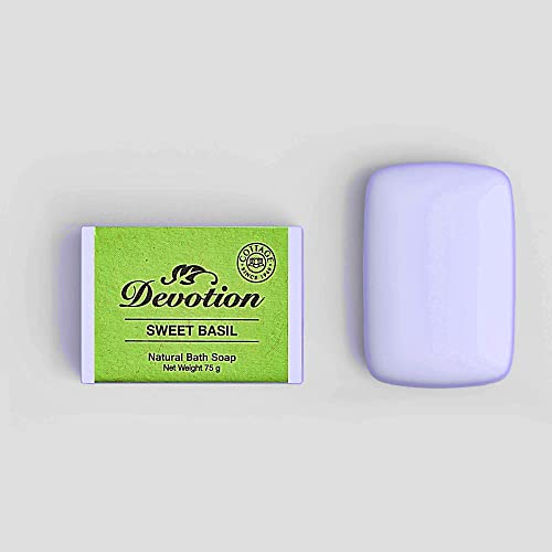 Image of Devotion | SWEET BASIL Natural Bath Soap | Pack of 6 | 75g Each | Gentle & Refreshing | For All Skin Types