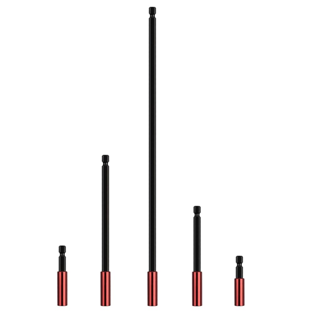 Drill Bit Extension Set - 5 Sizes, Magnetic Holder -1