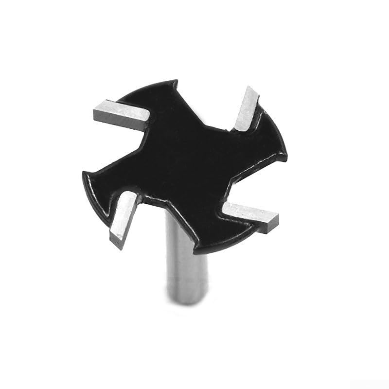 Extra Large 32mm Spoilboard Surfacing Router Bit, Carbide Tipped Slab Flattening Planing Bit CNC, Handheld & Table Routers, 6.35mm Shank(32x3.5mm)