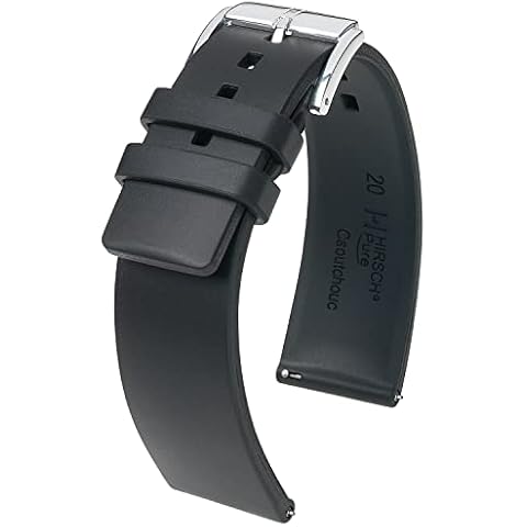 HIRSCH correa de reloj Pure L - negro - 20 mm Cover