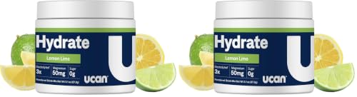 Image of UCAN Hydrate Electrolyte Drink Mix (Lemon-Lime, 30 Servings) Sugar-Free, Keto-Friendly, Vegan, Non-GMO, Gluten-Free Electrolyte Powder with Potassium & Magnesium for Runners & Athletes (Pack of 2)