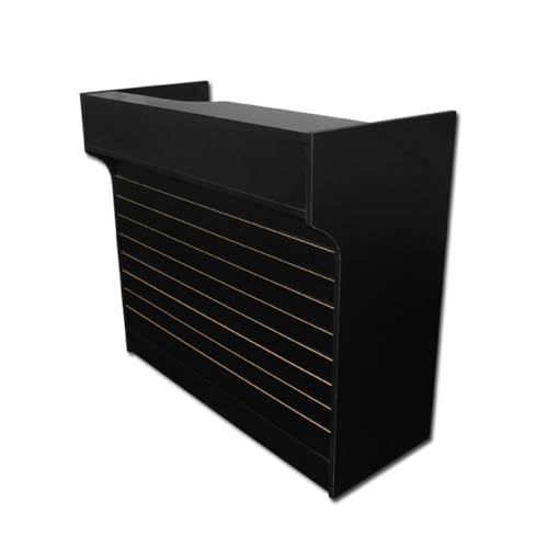 Prolinemax 4Ft Ledgetop Counter with Slatwall Front Black