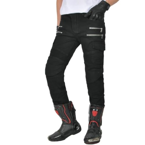 CBBI-WCCI Hombre Motocicleta Pantalones Moto Jeans Con Protección Motorcycle Biker Pants (DE/NL/SE/PL, Alphanumerisch, M, Regular, Regular, Schwarz)