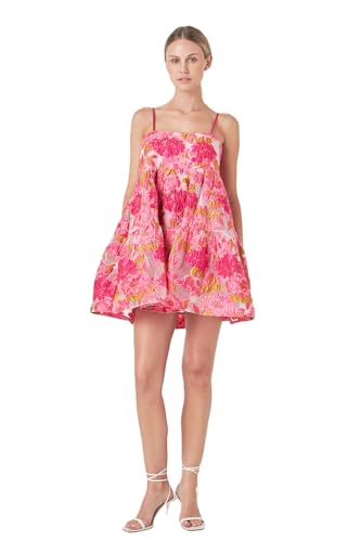 endless rose Women's Organza Floral Mini Dress, Pink, S at Amazon Women's  Clothing store