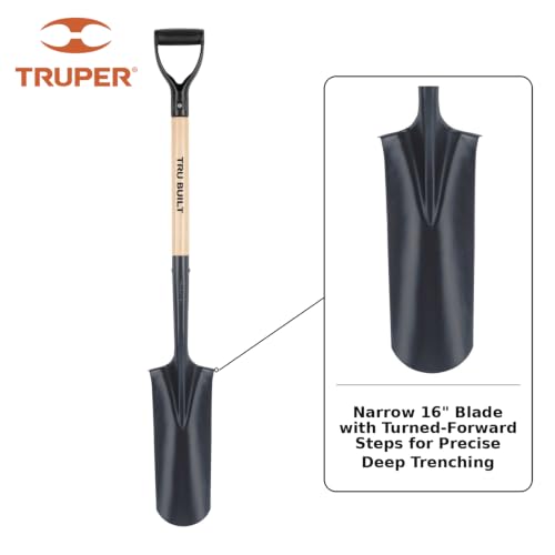 Pala Truper para drenaje 16" con mango de madera 30" miniatura 4