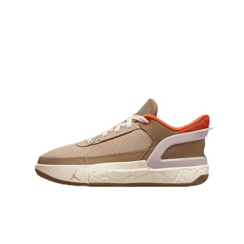Jordan DAY1 EO Big Kids' Shoes (FQ1306-200, Dark Driftwood/Rattan/Hemp/Brilliant Orange) Size 4