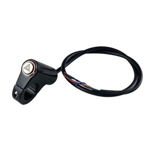 Interruptor de luces de peligro para manillar de moto con boton LED de emergencia
