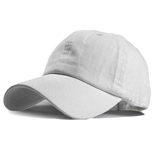 Image of HH HOFNEN Baseball Cap Washed Cotton Unstructured Vintage Hat for Men Women | Unisex Sports Ball Caps Sun Protection Adjustable Outdoor Curved-Brim Dad Hat Classic Plain Cap