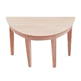Fenteer 1/12 Miniatures Table à Thé Meubles de Maison de Poupee Table de Demi-Cercle pour Maison de Poupée à L'Échelle 1/12