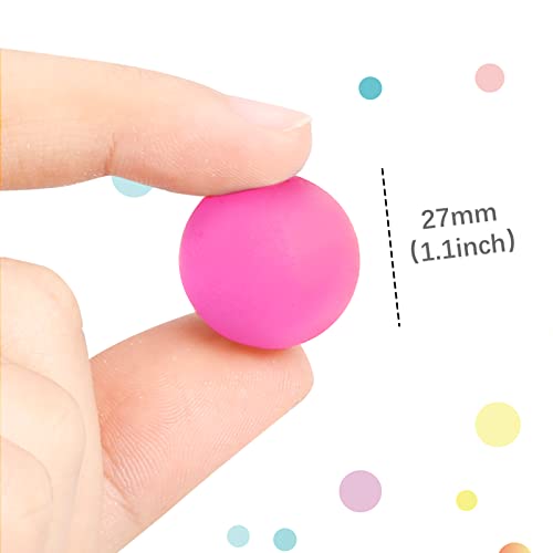 image for Pllieay 50 Pieces Colorful Bouncy Balls Bulk, Mixed Pattern Bouncy Bal