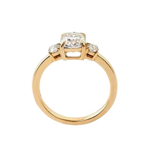 Bague moissanite femme argent 925 plaqué or 14k alliance demi-éternité pierre DEF VVS