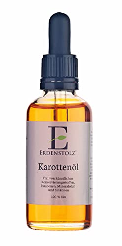 Bio Karottenöl mit Pipette 50ml - 100% reines kaltgespresstes bio Öl