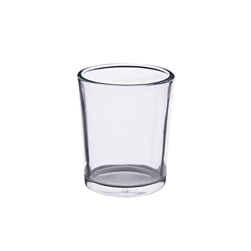 image for FUND AMLIGHT Glass Tealight Candle Holder Set of 12, Clear Votive Cand