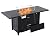 Hipicute 55" Outdoor Propane Fire Pit Table, 48,000 Btu Lp Gas Rectangular Fire Table with Ignition Systems and Lid,Outdoor Firetable with Glass Rocks for Patio Deck Garden Backyard