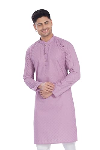 Image of DIVISIVE Men's Thread Embroidered Cotton Only Slim Fit Kurta
