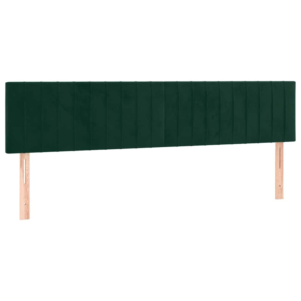 Testiera per Letto 160 cm in Velluto Verde Scuro Regolabile