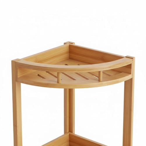 7H SEVEN HOUSE Estantería Esquinera de Bambú con 3 Niveles 85x29x29cm 7house - imagen 4