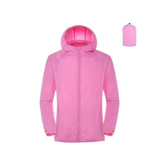 Veste imperméable de camping rose S contre le vent et les rayons UV en montagne