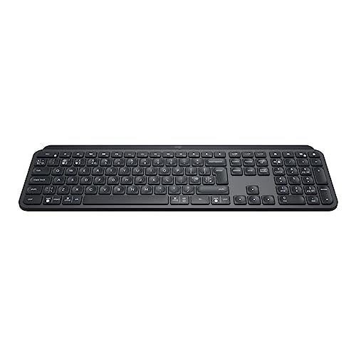 Image of Logitech MX Keys Advanced Illuminated Wireless Keyboard, Bluetooth, Tactile Responsive Typing, Backlit Keys, USB-C, PC /Mac /Laptop, Windows /Linux /iOS /Android - Graphite /Black