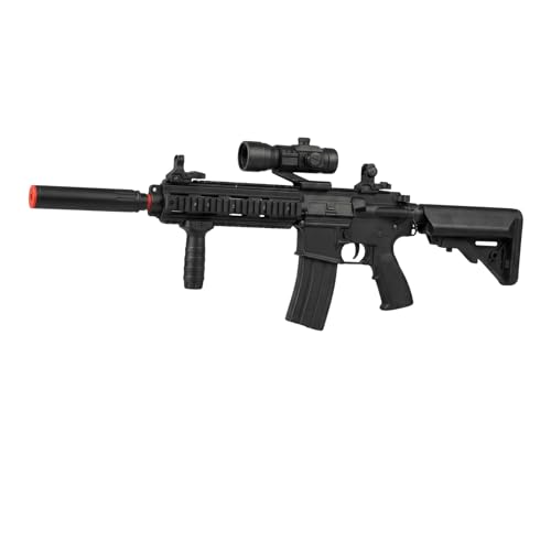 Image of Trocshop M416 Gel Blaster Toy Gun, Military Theme, Plastic, Big Size, for Ages 14 and Up, Includes 10k+1K Gel Ball Bullets (Premium Matte Black Finish)