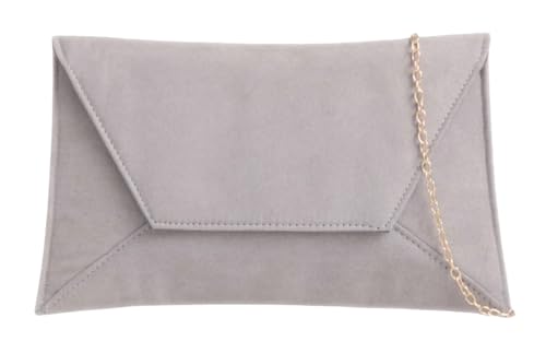 Pochette en daim véritable Girly Handbags élégante pour femme