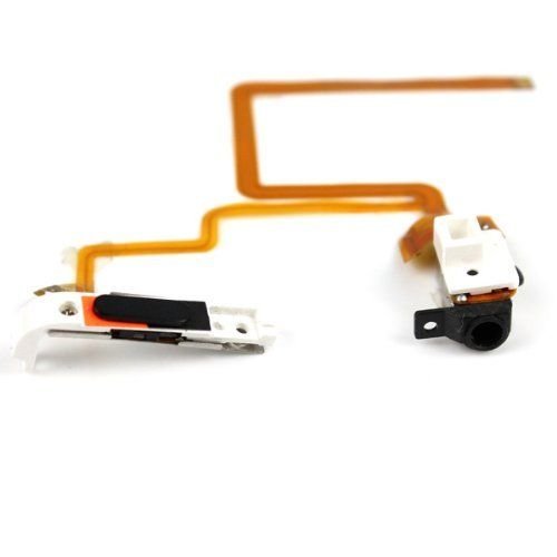 Cable plano grueso (Thick) para auriculares y entrada de clavija jack, para iPod classic de 60 80 120 160 GB, color negro