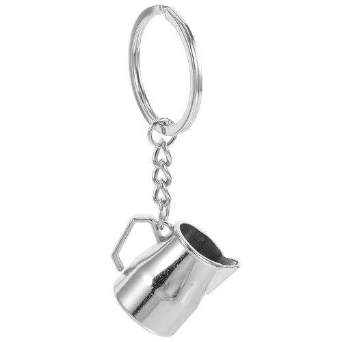 BESPORTBLE Llavero de Taza para Espumar Leche Mini, Accesorio Decorativo para Mochila, Llavero para Amante del Café, Colgante Pequeño y Portátil para Obsequio de Cafeteros
