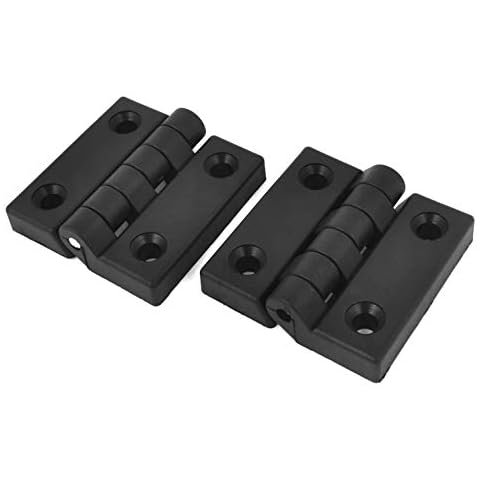 FOTN 65mmx65mm Black Plastic Cabinet Ball Bearing Butt Hinge for Door Cover