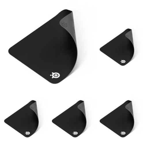 Image of SteelSeries QcK Medium Gaming Mousepad - Black - Non-Slip Silicone Rubber Base - Peak Tracking and Stability - Optimized for Gaming Sensors - 320 mm x 270 mm - FPS, MOBAs, RTS, MMO, Medium (Pack of 5)