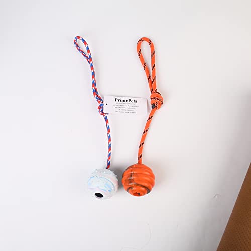 Prime Pets Primepets Dog Training Ball On Rope, 2 Pcs Solid Rubber Rope Ball, Tug Ball Toy For Medium And Small Dog thumb #4