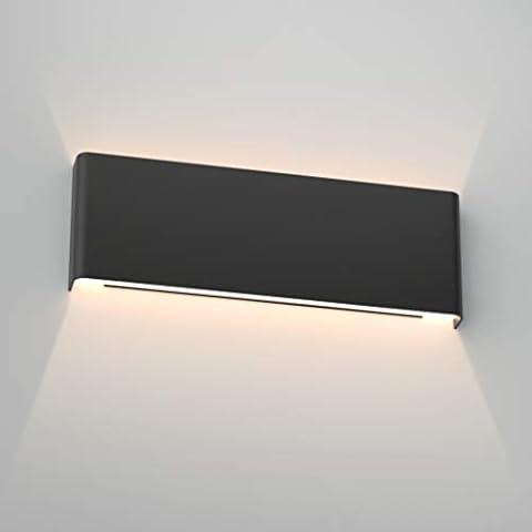 Aipsun 15.8in Matte Black Modern Vanity Light Up and Down LED Vanity Light for Bathroom Wall Lighting Fixtures (Warm Light 3000K) Cover