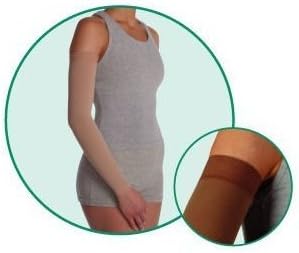 Arm Sleeve Long with Silicone Border, Beige, Size 2, Small, Compression 30-40 mmHg, Model 2002