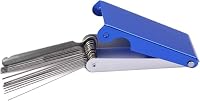 Blaues Nadelfeilen-Set – Gitarrenmutter-Schlitzfeile Sägestangen Schlitzfeilen-Set – Nadelfeilen-Set – Ersatzwerkzeuge – Luthier Ersatzwerkzeuge Spitzenreiniger Feilen