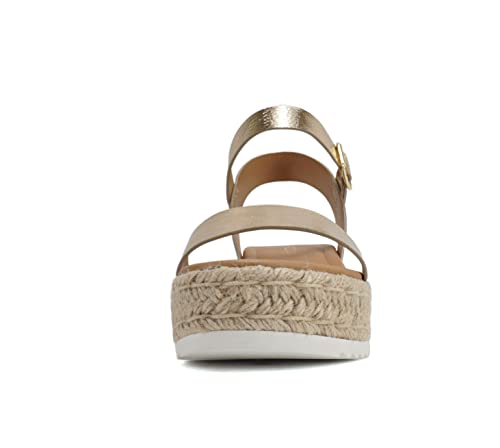 Image of Soda CLIP ~ Women Open Toe Ankle Strap Platform Espadrille Sandal