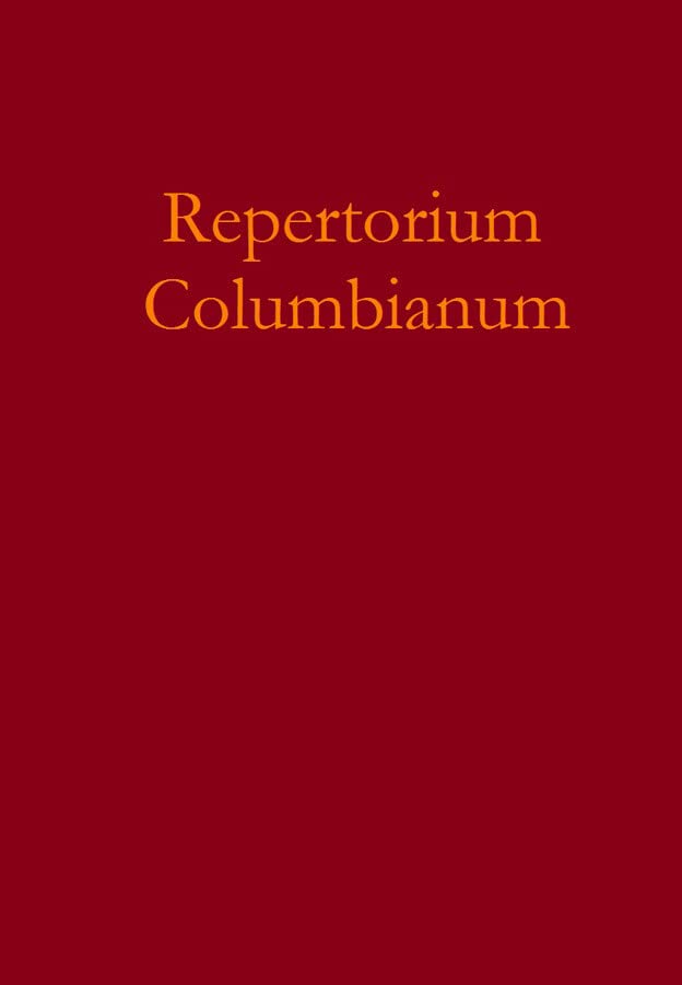 Testimonies from the Columbian Lawsuits (Repertorium Columbianum)