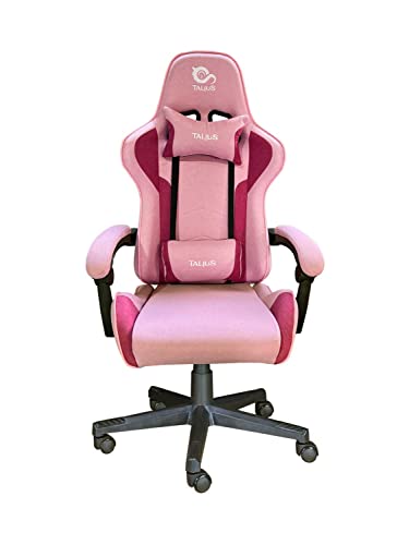 Talius Hornet Silla Gaming Profesional Tela Transpirable, Brazos fijos, Butterfly, Base PVC, Ruedas 60mm, Gas Clase 4 (Rosa) Cover
