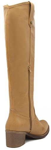 Rampage Women's Italie Riding Boot, Womens Tall Shaft Boot, Boots for Women, Knee High Boots 8 Natural - Thumbnail 3