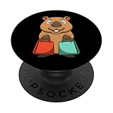 Photo Gallery shopping capybara cartoon funny water pig con borse design popsockets popgrip adesivo Photo Gallery shopping capybara cartoon funny water pig con borse design popsockets popgrip adesivo